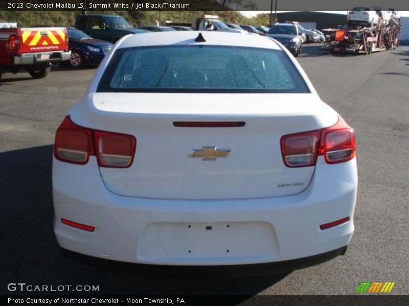 Summit White / Jet Black/Titanium 2013 Chevrolet Malibu LS