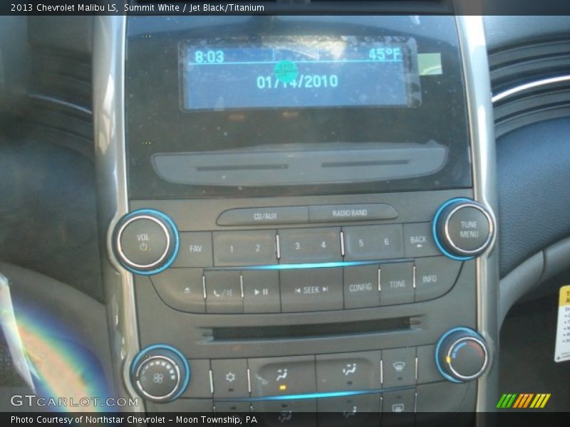 Summit White / Jet Black/Titanium 2013 Chevrolet Malibu LS