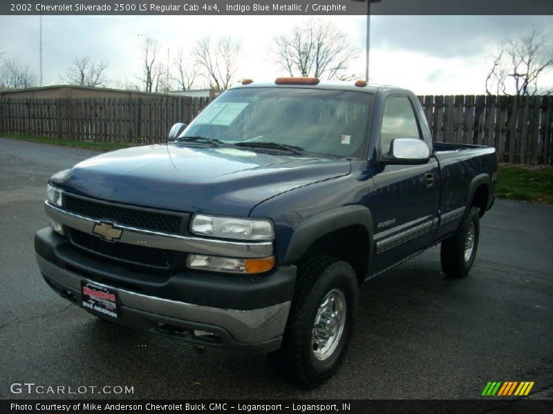 Indigo Blue Metallic / Graphite 2002 Chevrolet Silverado 2500 LS Regular Cab 4x4