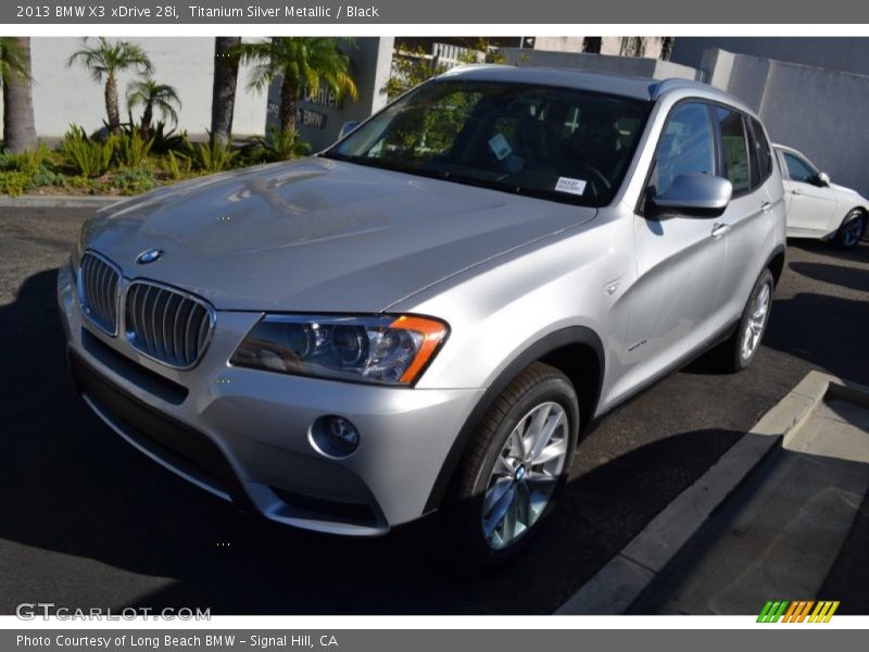 Titanium Silver Metallic / Black 2013 BMW X3 xDrive 28i