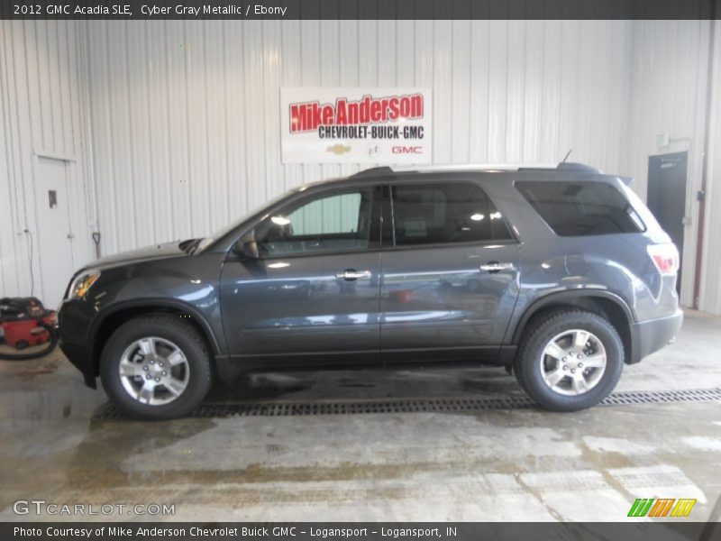 Cyber Gray Metallic / Ebony 2012 GMC Acadia SLE