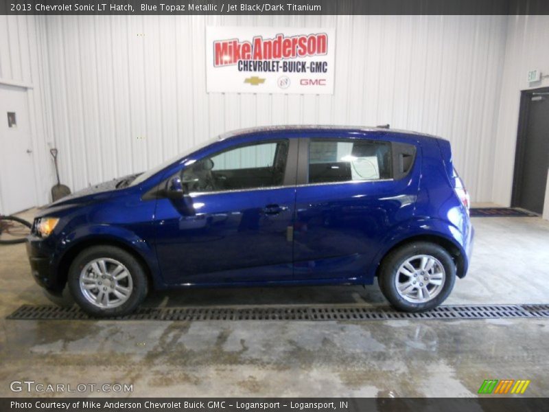 Blue Topaz Metallic / Jet Black/Dark Titanium 2013 Chevrolet Sonic LT Hatch
