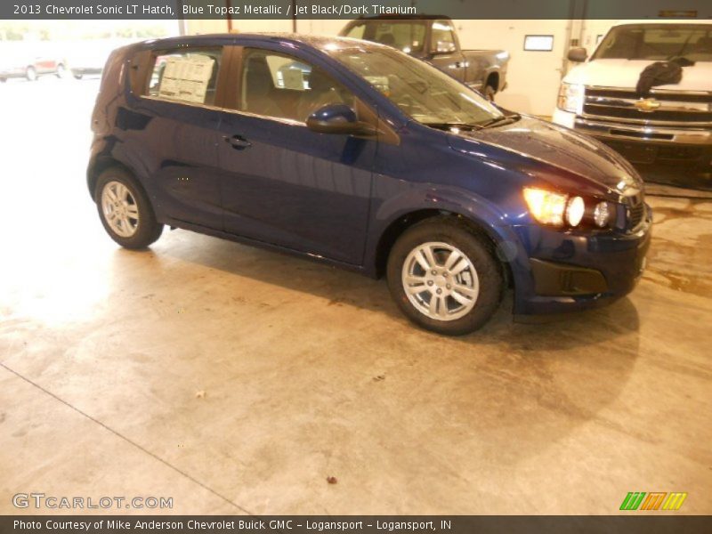 Blue Topaz Metallic / Jet Black/Dark Titanium 2013 Chevrolet Sonic LT Hatch