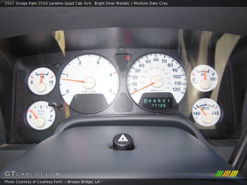 Bright Silver Metallic / Medium Slate Gray 2007 Dodge Ram 2500 Laramie Quad Cab 4x4