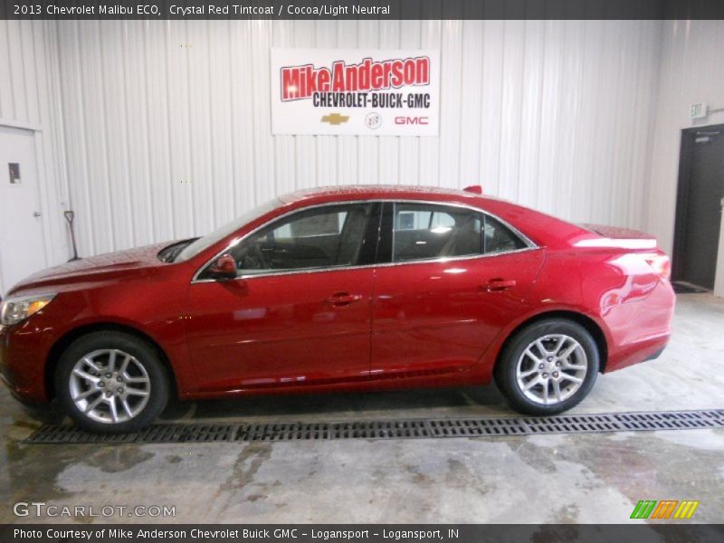 Crystal Red Tintcoat / Cocoa/Light Neutral 2013 Chevrolet Malibu ECO