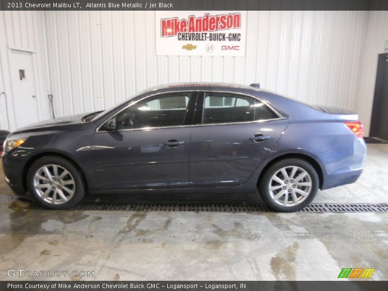 Atlantis Blue Metallic / Jet Black 2013 Chevrolet Malibu LT