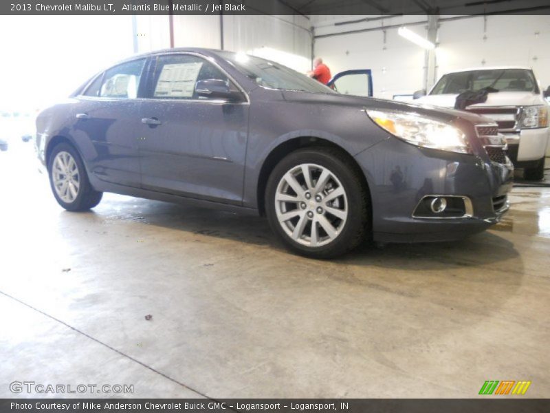 Atlantis Blue Metallic / Jet Black 2013 Chevrolet Malibu LT