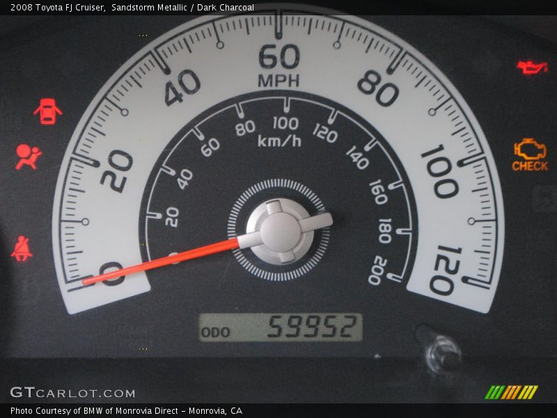 Sandstorm Metallic / Dark Charcoal 2008 Toyota FJ Cruiser