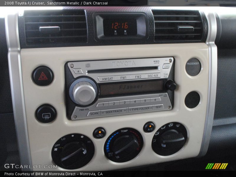Sandstorm Metallic / Dark Charcoal 2008 Toyota FJ Cruiser