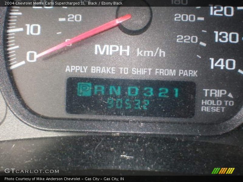 Black / Ebony Black 2004 Chevrolet Monte Carlo Supercharged SS