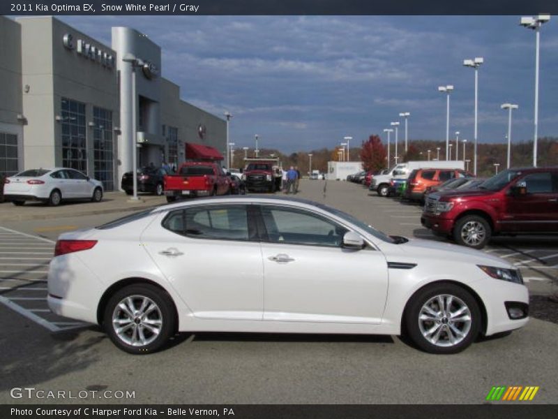 Snow White Pearl / Gray 2011 Kia Optima EX