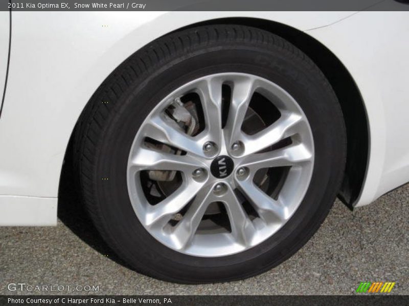 Snow White Pearl / Gray 2011 Kia Optima EX