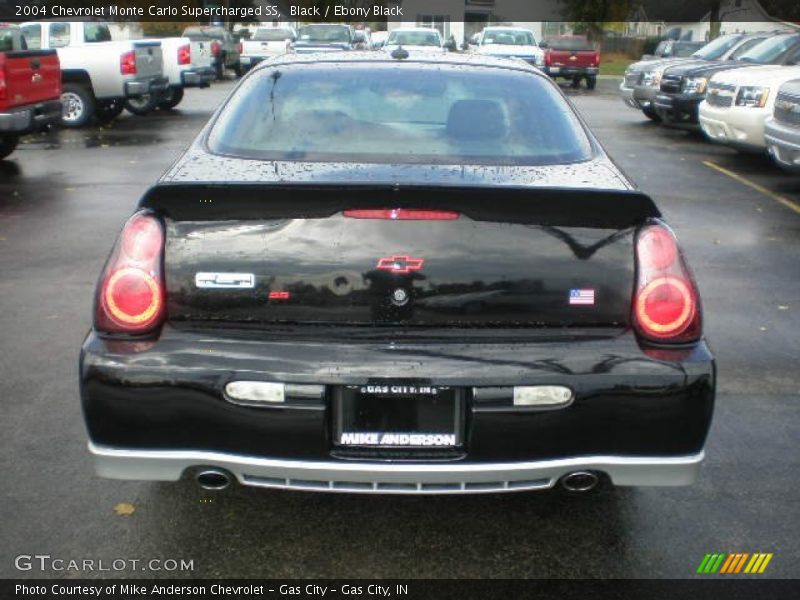 Black / Ebony Black 2004 Chevrolet Monte Carlo Supercharged SS