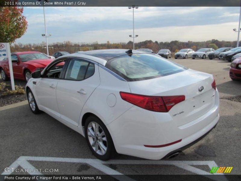 Snow White Pearl / Gray 2011 Kia Optima EX