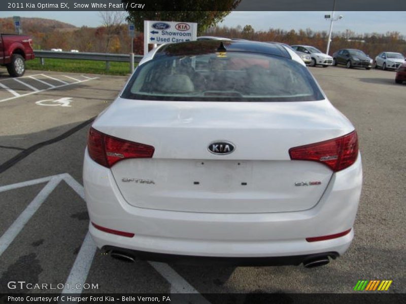 Snow White Pearl / Gray 2011 Kia Optima EX