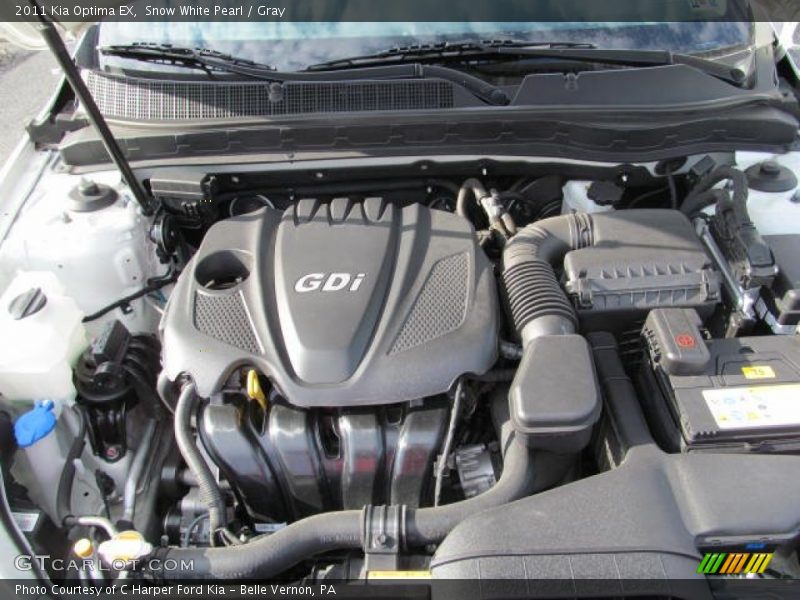 Snow White Pearl / Gray 2011 Kia Optima EX