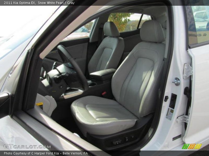 Snow White Pearl / Gray 2011 Kia Optima EX