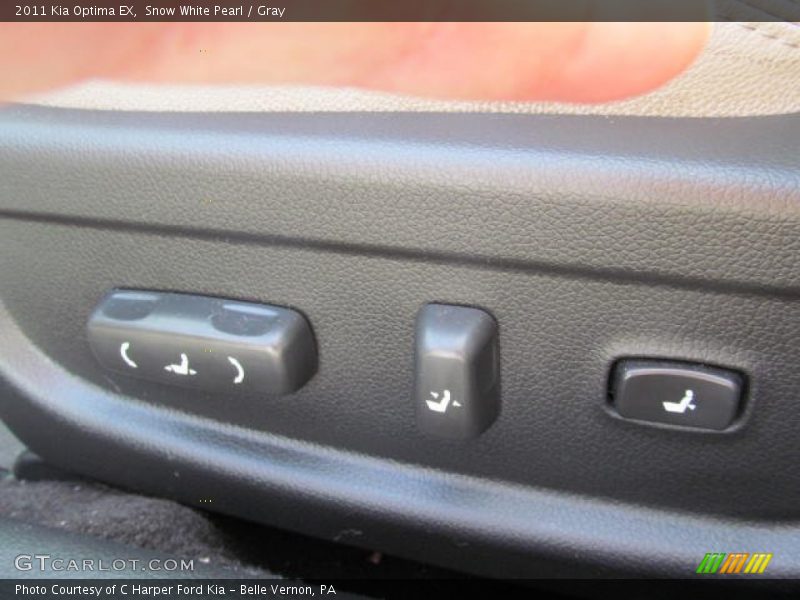 Snow White Pearl / Gray 2011 Kia Optima EX