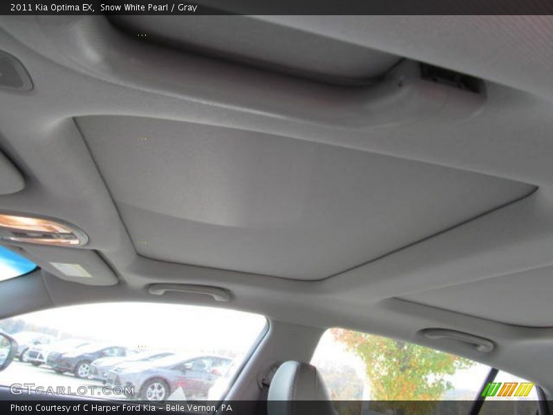 Snow White Pearl / Gray 2011 Kia Optima EX