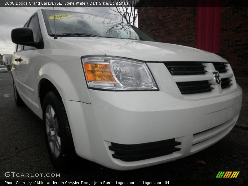 Stone White / Dark Slate/Light Shale 2008 Dodge Grand Caravan SE