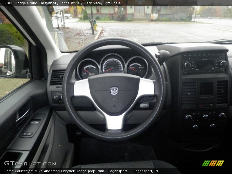Stone White / Dark Slate/Light Shale 2008 Dodge Grand Caravan SE