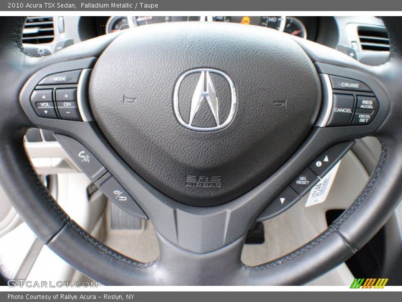 Palladium Metallic / Taupe 2010 Acura TSX Sedan