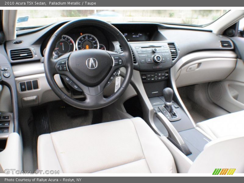 Palladium Metallic / Taupe 2010 Acura TSX Sedan