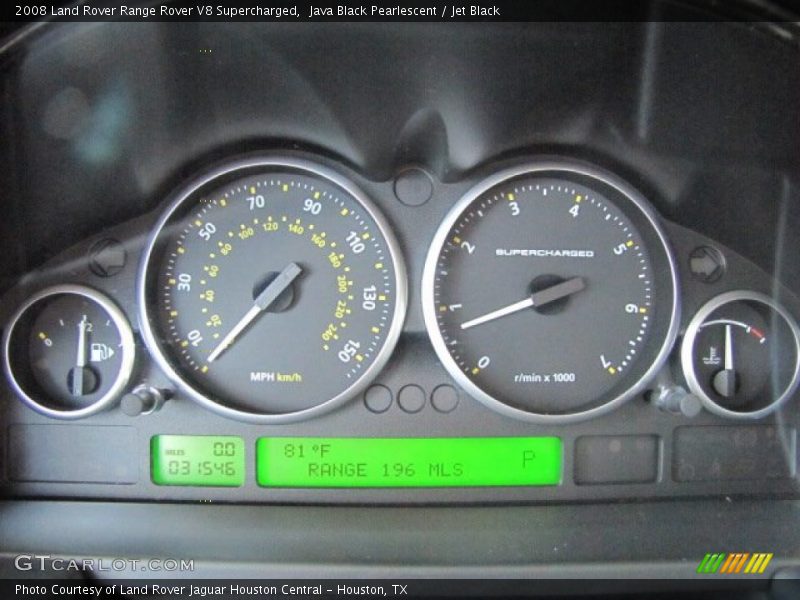 Java Black Pearlescent / Jet Black 2008 Land Rover Range Rover V8 Supercharged