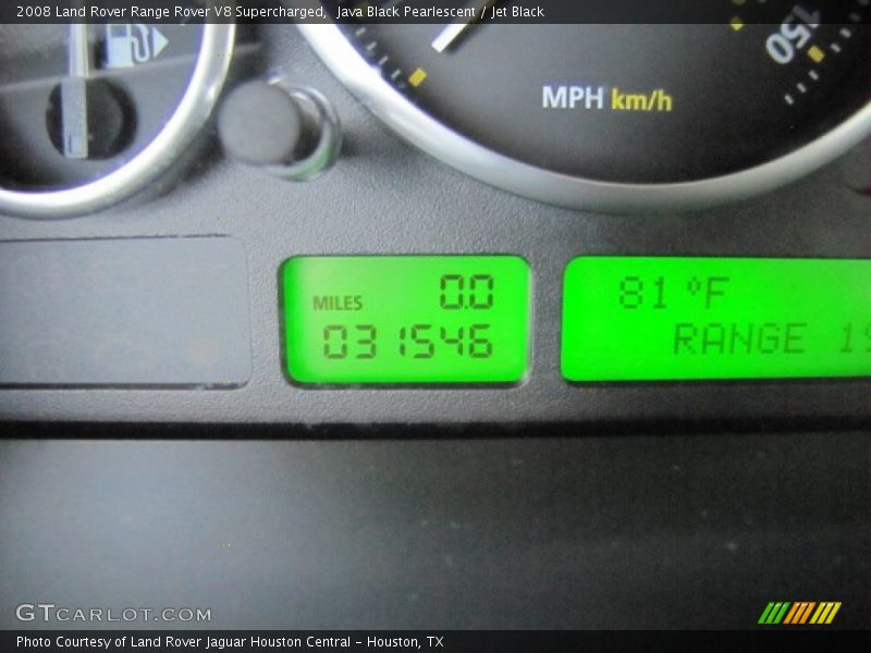 Java Black Pearlescent / Jet Black 2008 Land Rover Range Rover V8 Supercharged