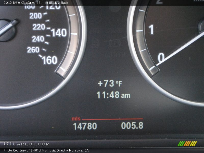 Jet Black / Black 2012 BMW X3 xDrive 28i