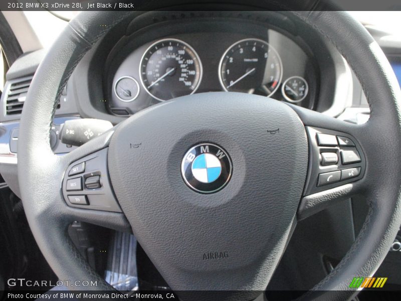 Jet Black / Black 2012 BMW X3 xDrive 28i