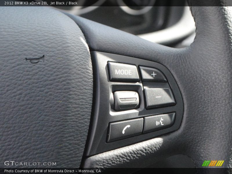 Jet Black / Black 2012 BMW X3 xDrive 28i