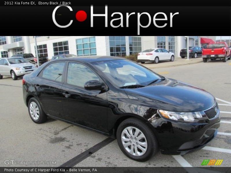 Ebony Black / Black 2012 Kia Forte EX