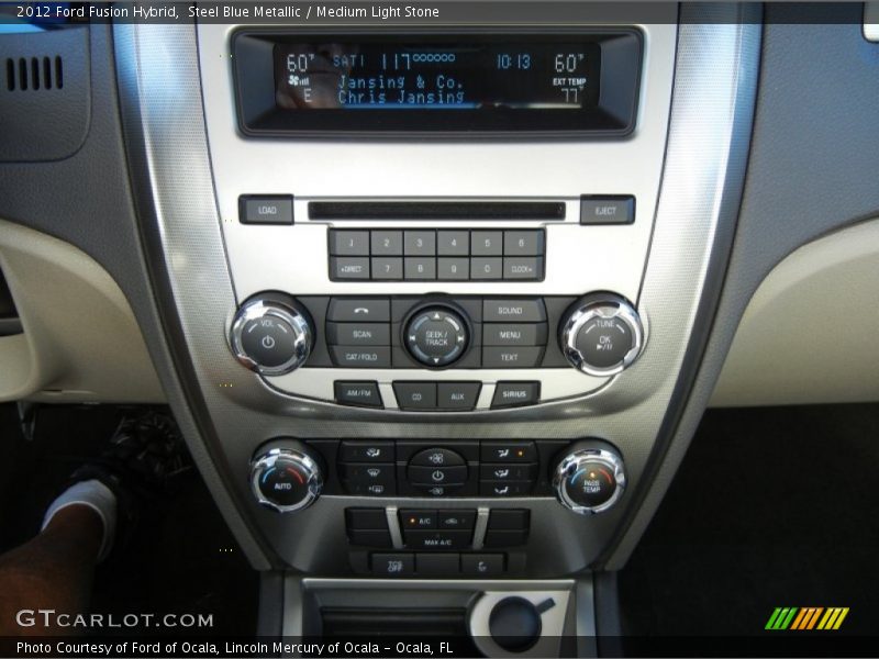 Steel Blue Metallic / Medium Light Stone 2012 Ford Fusion Hybrid