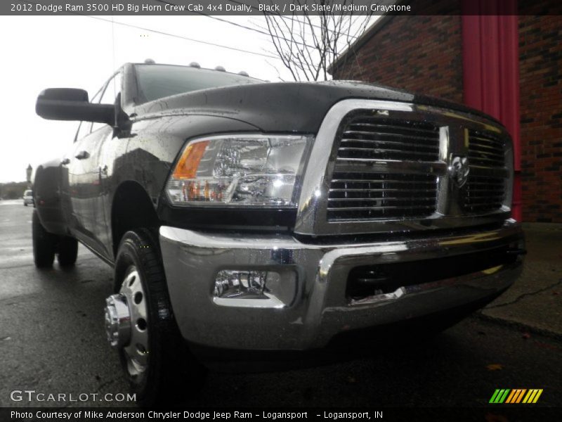 Black / Dark Slate/Medium Graystone 2012 Dodge Ram 3500 HD Big Horn Crew Cab 4x4 Dually