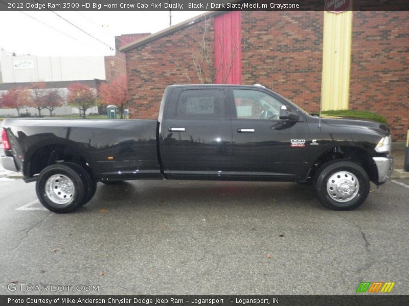 Black / Dark Slate/Medium Graystone 2012 Dodge Ram 3500 HD Big Horn Crew Cab 4x4 Dually