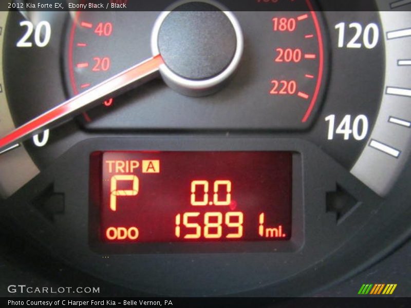 Ebony Black / Black 2012 Kia Forte EX