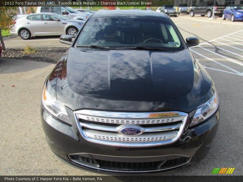 Tuxedo Black Metallic / Charcoal Black/Umber Brown 2012 Ford Taurus SHO AWD