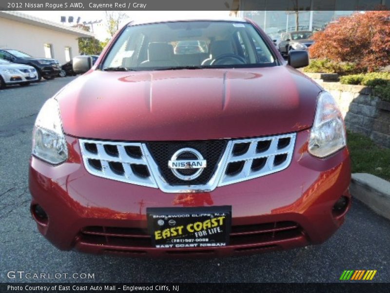 Cayenne Red / Gray 2012 Nissan Rogue S AWD