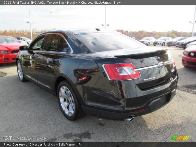 Tuxedo Black Metallic / Charcoal Black/Umber Brown 2012 Ford Taurus SHO AWD