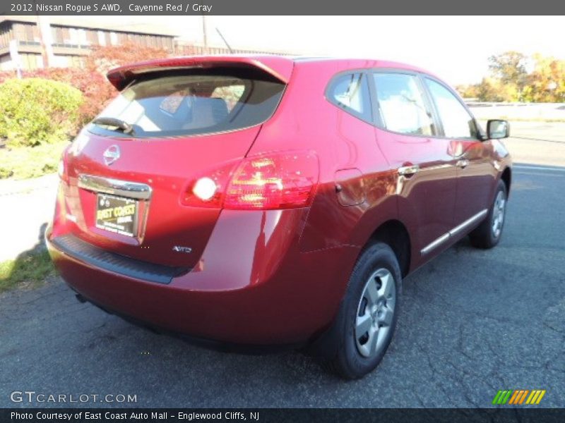 Cayenne Red / Gray 2012 Nissan Rogue S AWD