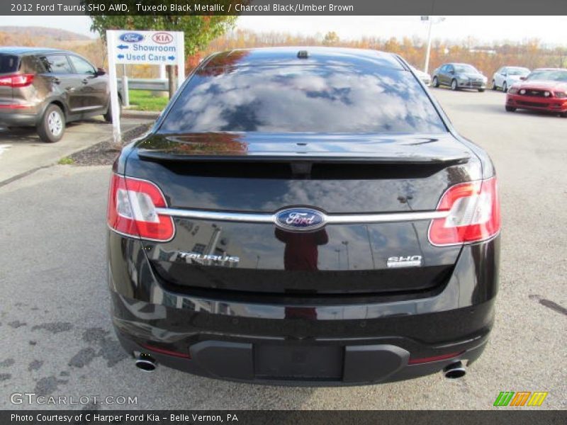 Tuxedo Black Metallic / Charcoal Black/Umber Brown 2012 Ford Taurus SHO AWD
