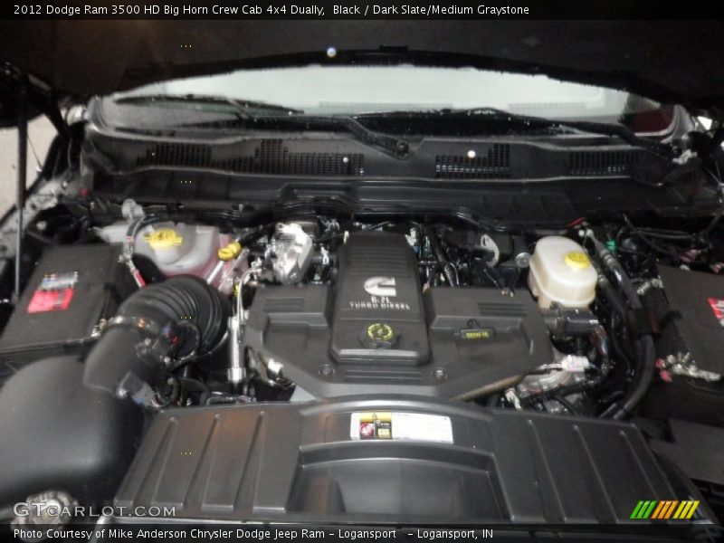Black / Dark Slate/Medium Graystone 2012 Dodge Ram 3500 HD Big Horn Crew Cab 4x4 Dually