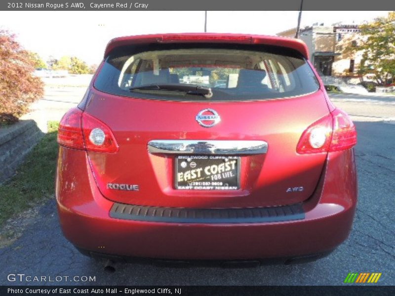 Cayenne Red / Gray 2012 Nissan Rogue S AWD