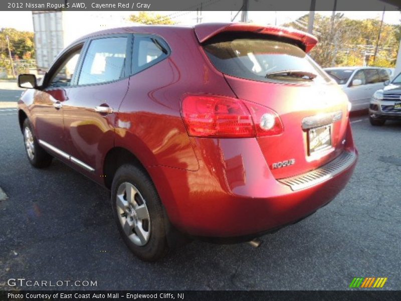 Cayenne Red / Gray 2012 Nissan Rogue S AWD