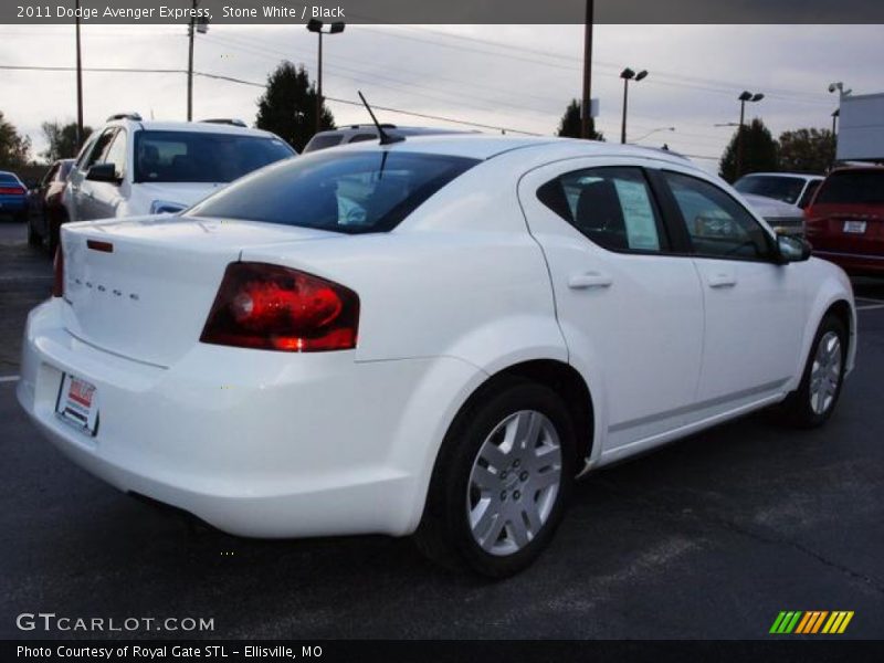 Stone White / Black 2011 Dodge Avenger Express