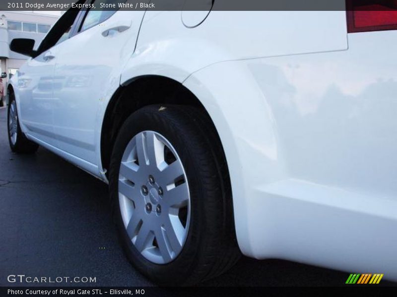 Stone White / Black 2011 Dodge Avenger Express