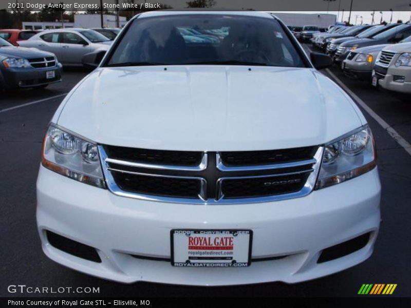 Stone White / Black 2011 Dodge Avenger Express