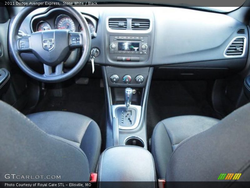 Stone White / Black 2011 Dodge Avenger Express