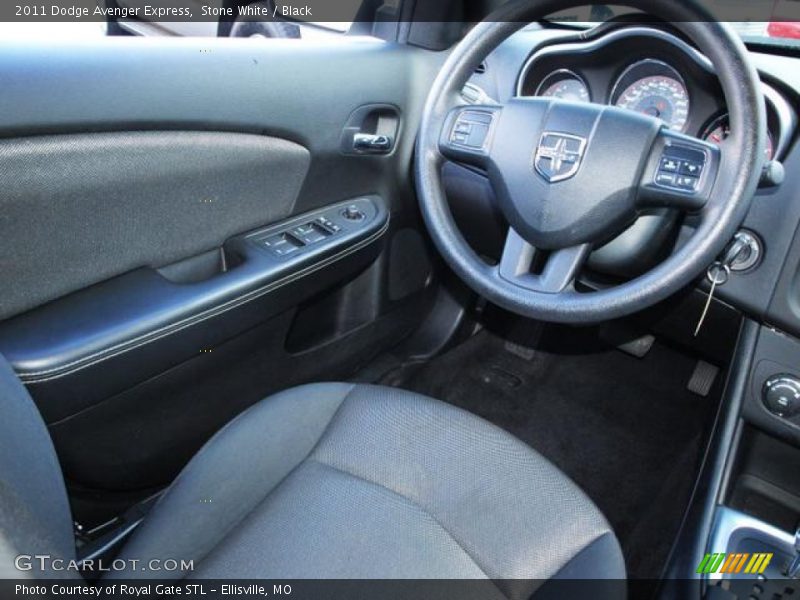 Stone White / Black 2011 Dodge Avenger Express